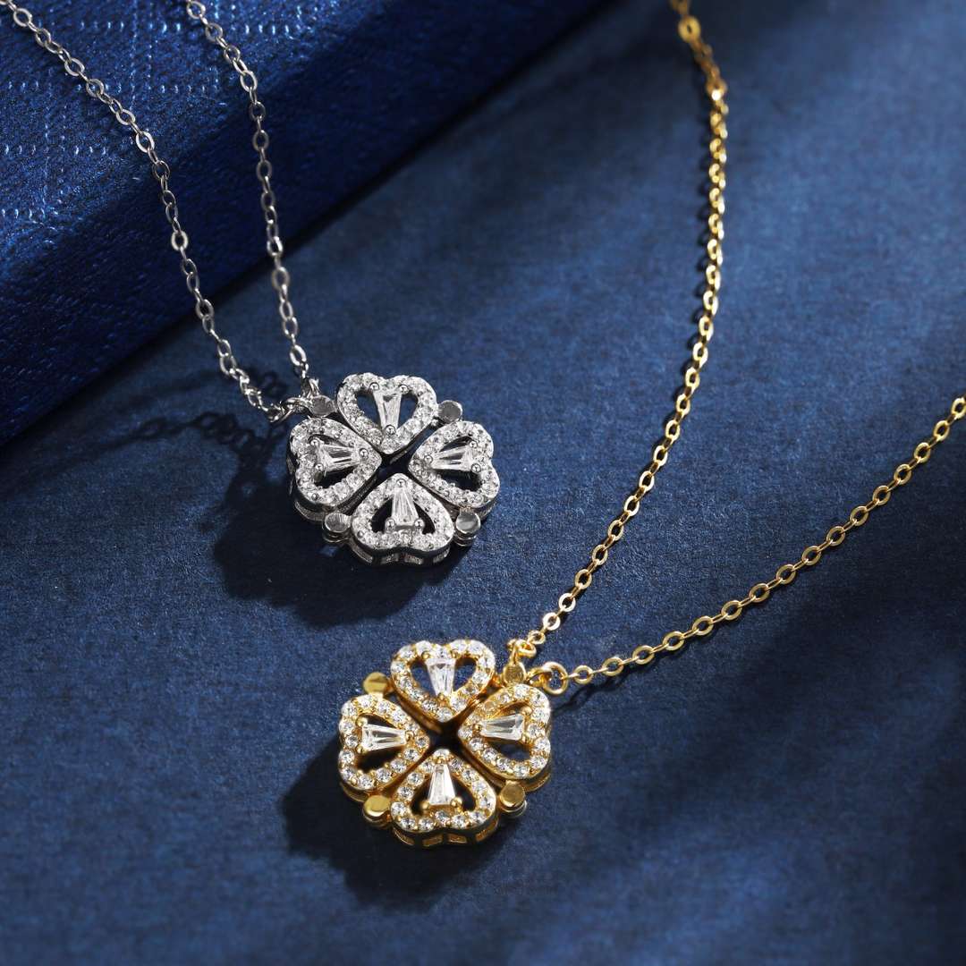 [Oramore Jewelry]Ornate Heart Cut Flower Shape Necklace
