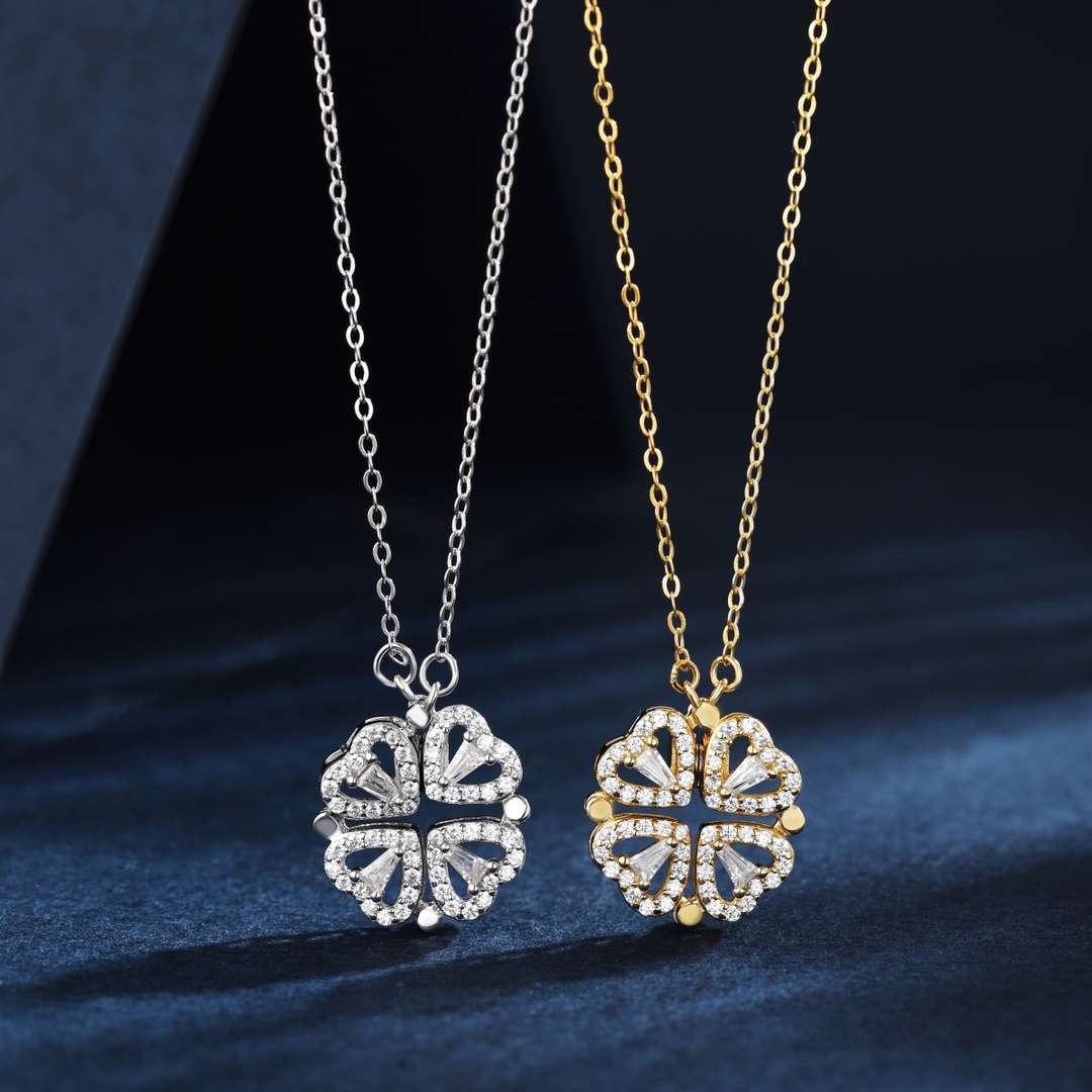 [Oramore Jewelry]Ornate Heart Cut Flower Shape Necklace