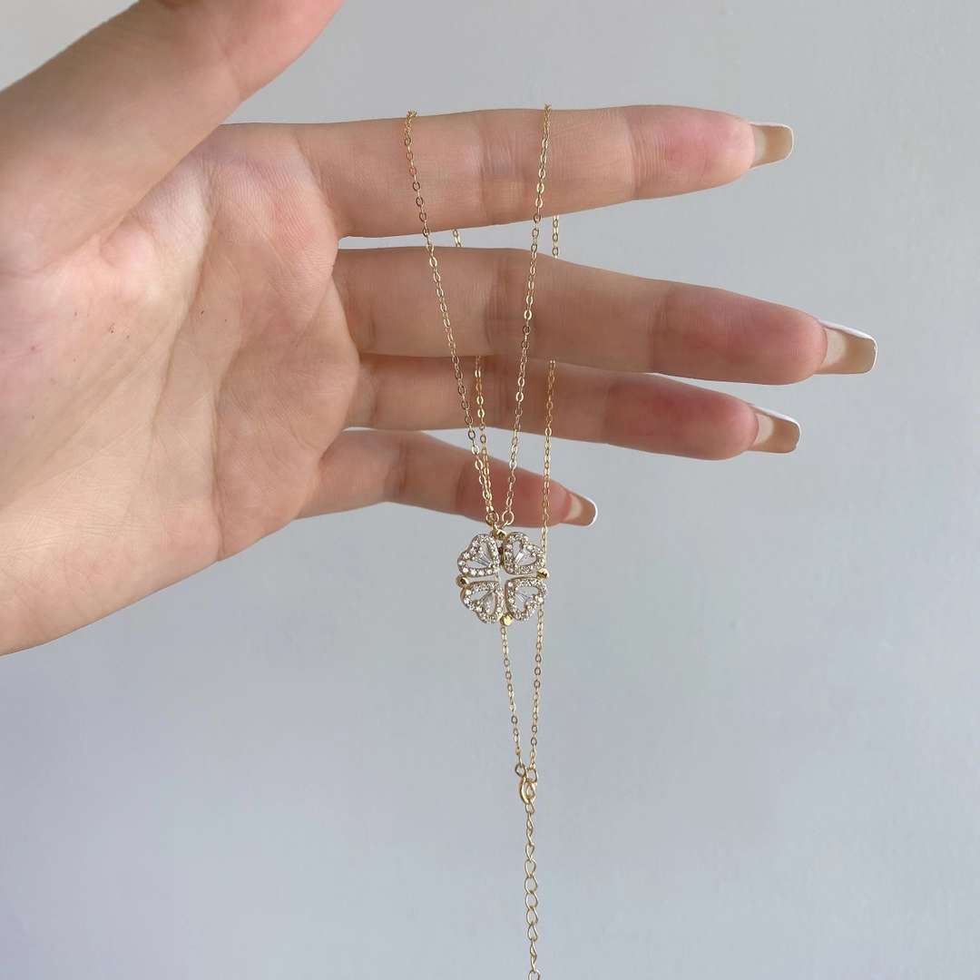 [Oramore Jewelry]Ornate Heart Cut Flower Shape Necklace