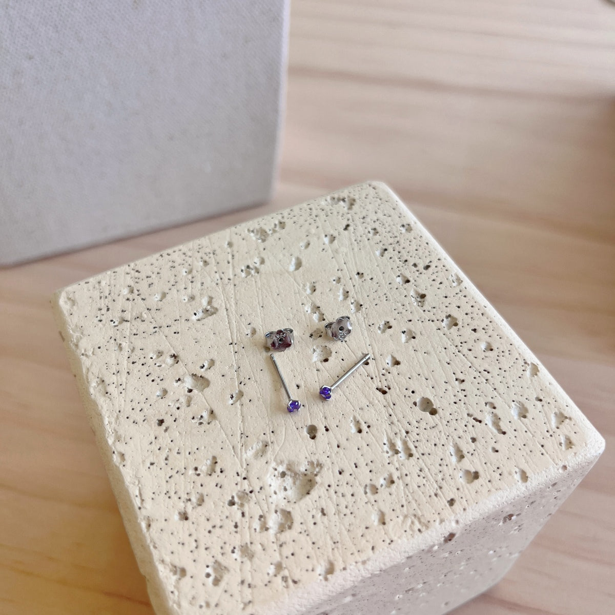 [Oramore Jewelry]Delicate Solitaire Earrings