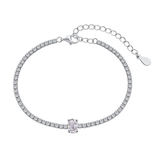 [Oramore Jewelry]0.75 Carat Exquisite Oval Cut Daily Bracelet
