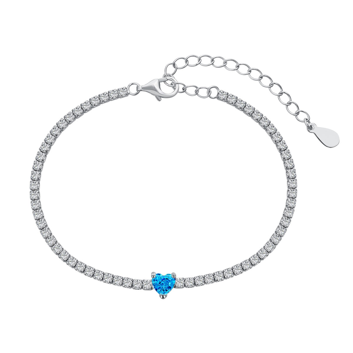 [Oramore Jewelry]0.5 Carat Elegant Romantic Heart Shape Lover Bracelet