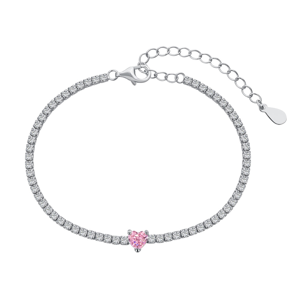[Oramore Jewelry]0.5 Carat Elegant Romantic Heart Shape Lover Bracelet