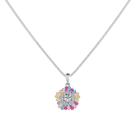 [Oramore Jewelry]Charming Flower Colorful Necklace