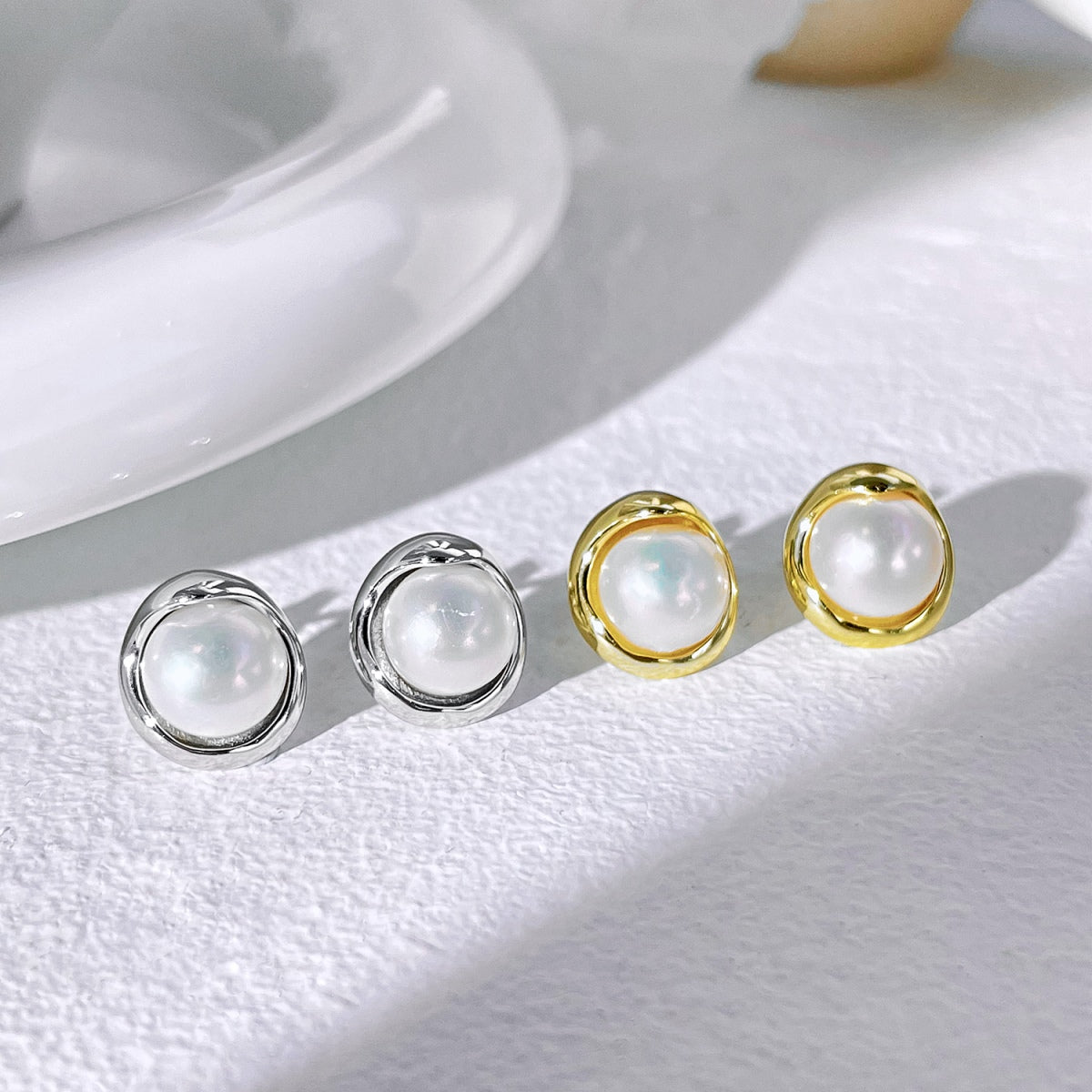 [Oramore Jewelry]Dainty Bread Pearl Earrings