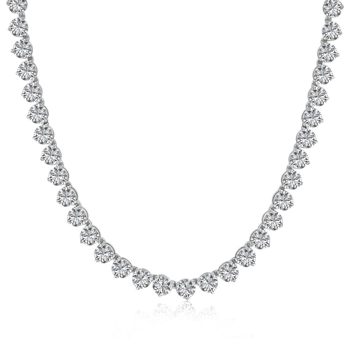 [Oramore Jewelry]Ornate Heart Cut Tennis Necklace