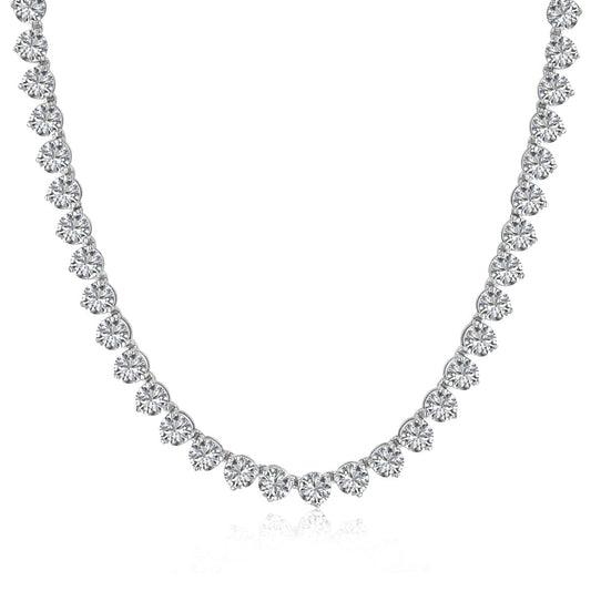 [Oramore Jewelry]Ornate Heart Cut Tennis Necklace