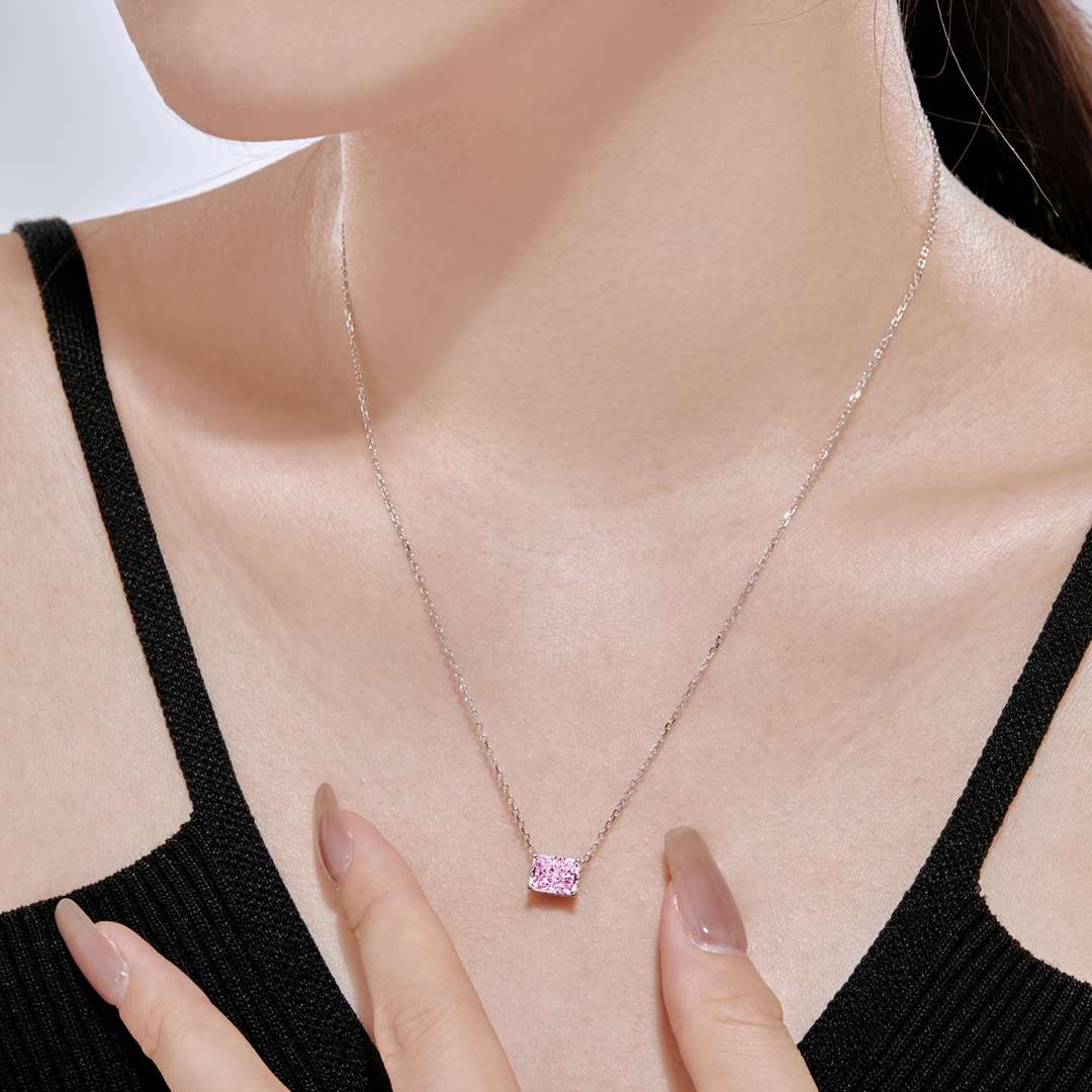 [Oramore Jewelry]Luxurious Square Shape Colorful Necalack