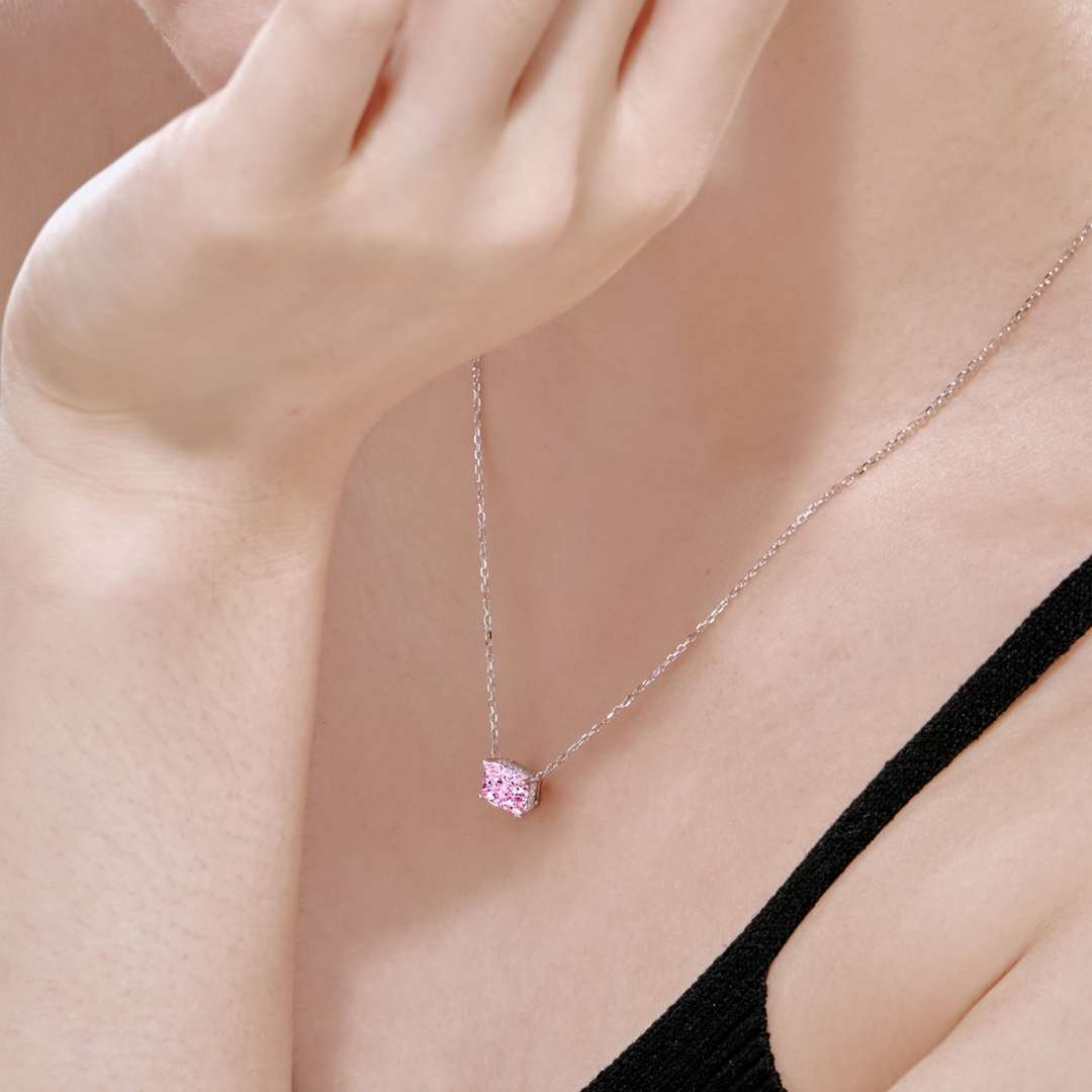 [Oramore Jewelry]Luxurious Square Shape Colorful Necalack
