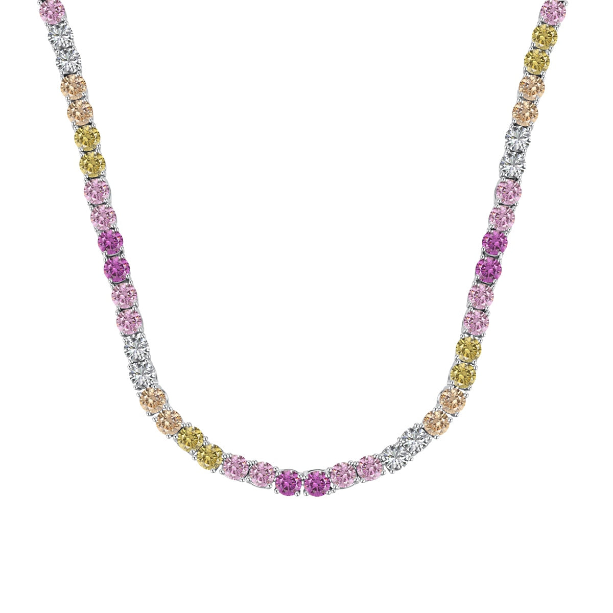 [Oramore Jewelry]Delicate Colorful Tennis Necklace