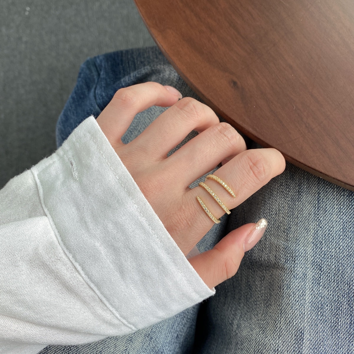 [Oramore Jewelry]Unique Vibrant Entangle Daily Ring