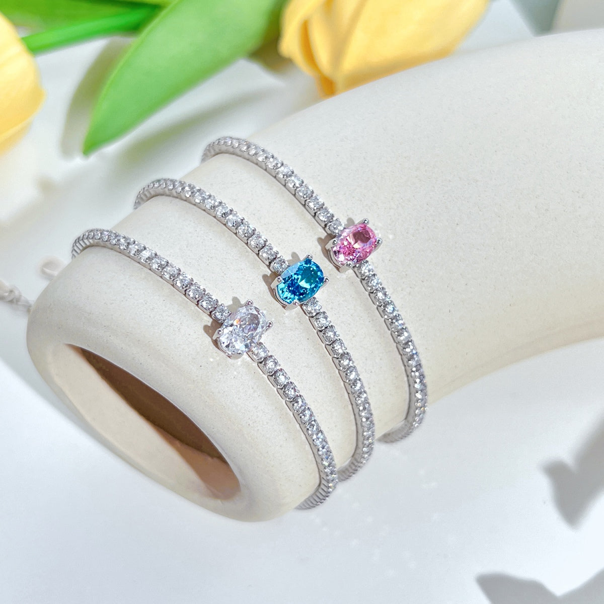 [Oramore Jewelry]0.75 Carat Exquisite Oval Cut Daily Bracelet