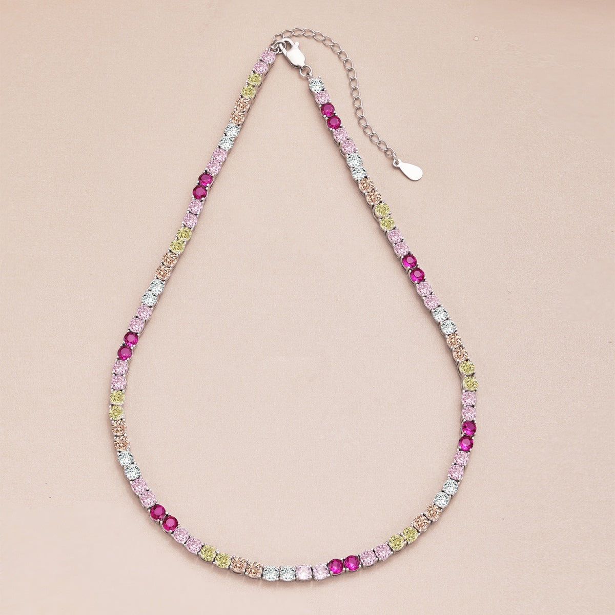 [Oramore Jewelry]Delicate Colorful Tennis Necklace