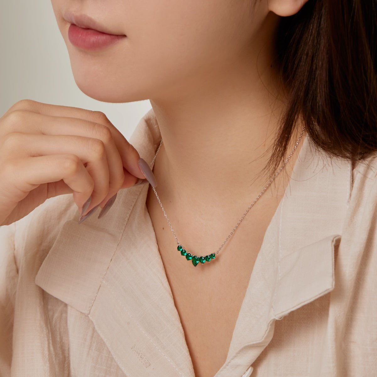 [Oramore Jewelry]Dainty Colorful Heart Necklace