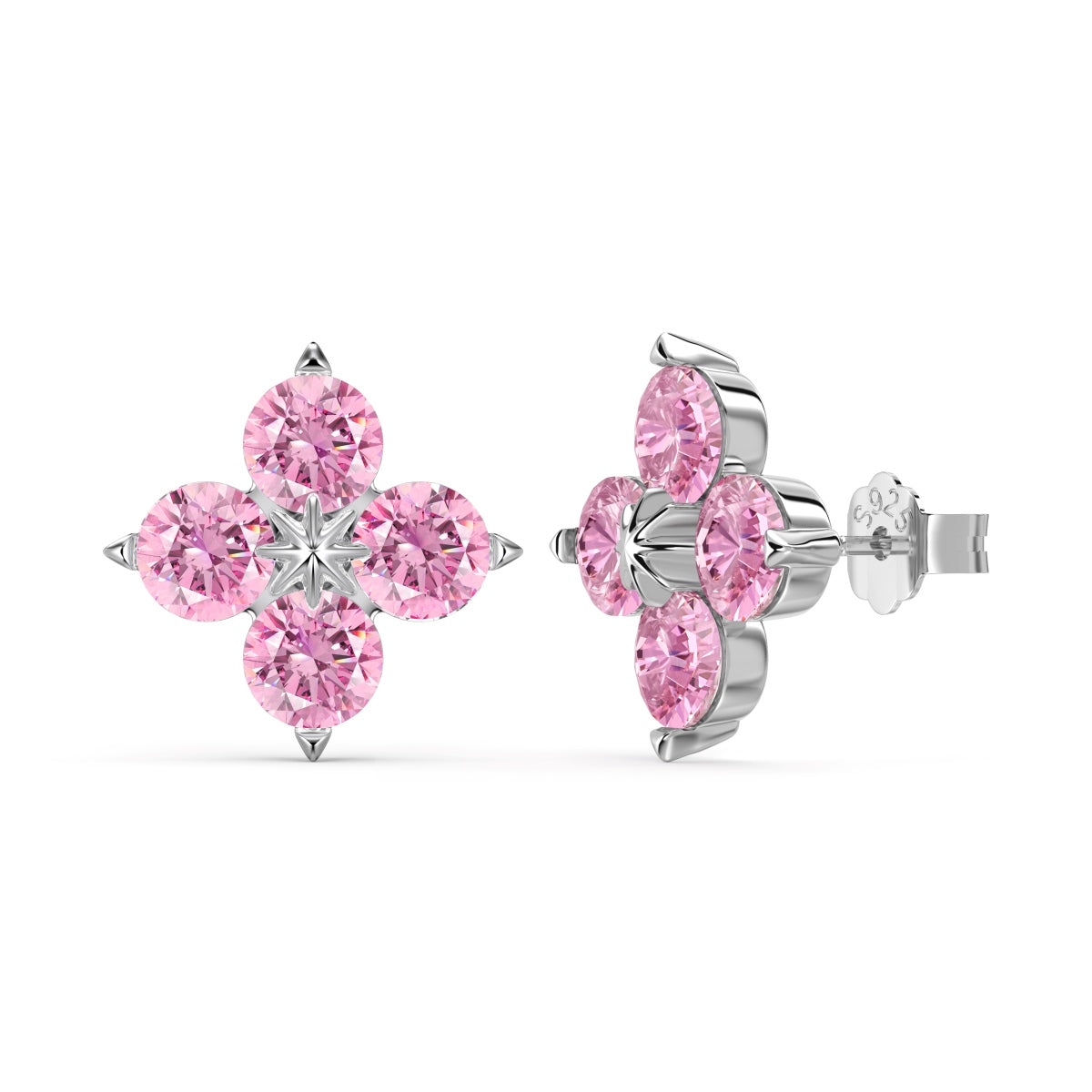 [Oramore Jewelry]Four-Leaf Clover Eight-Pointed Star Earrings