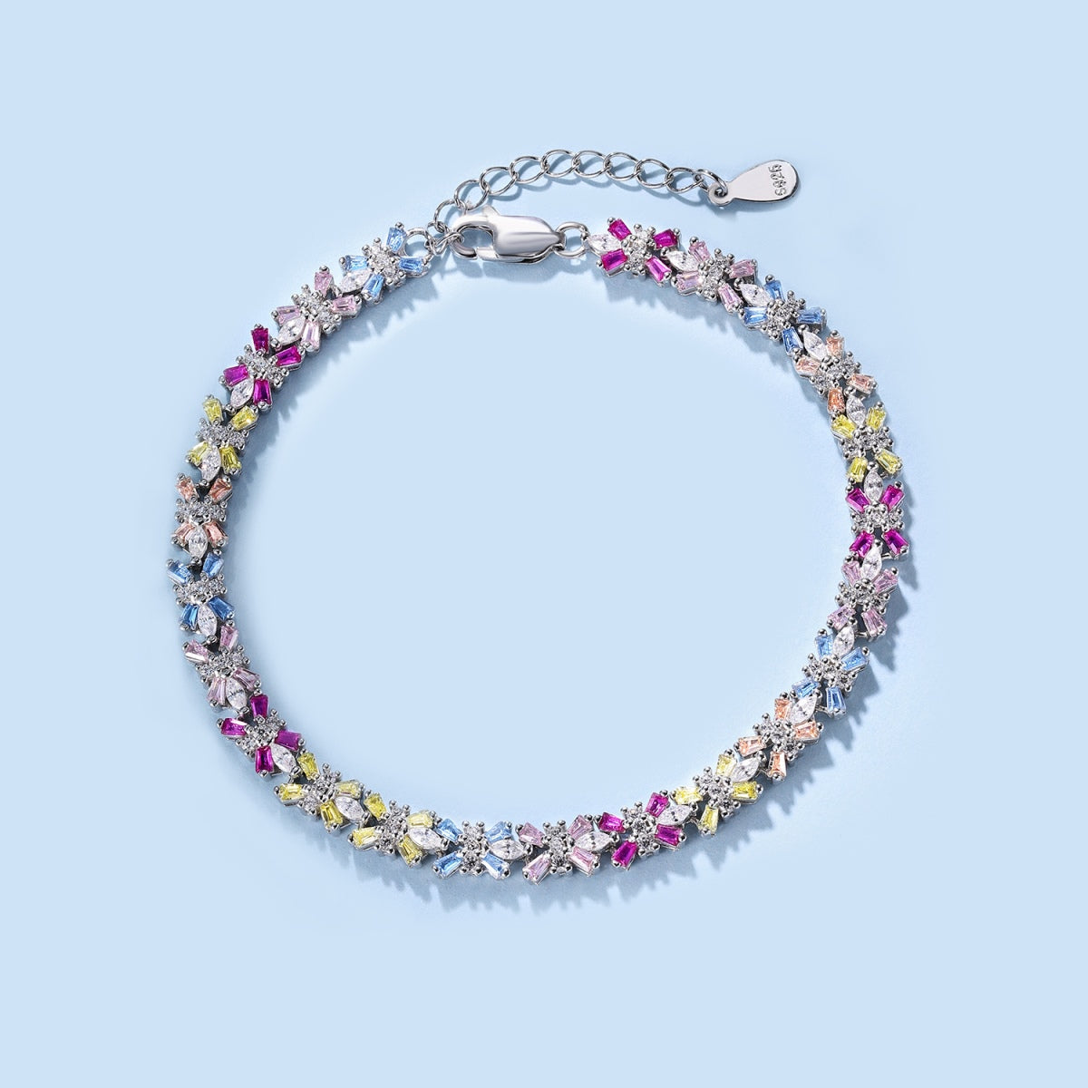 [Oramore Jewelry]Radiant Colorful Emerald Cut Party Bracelet