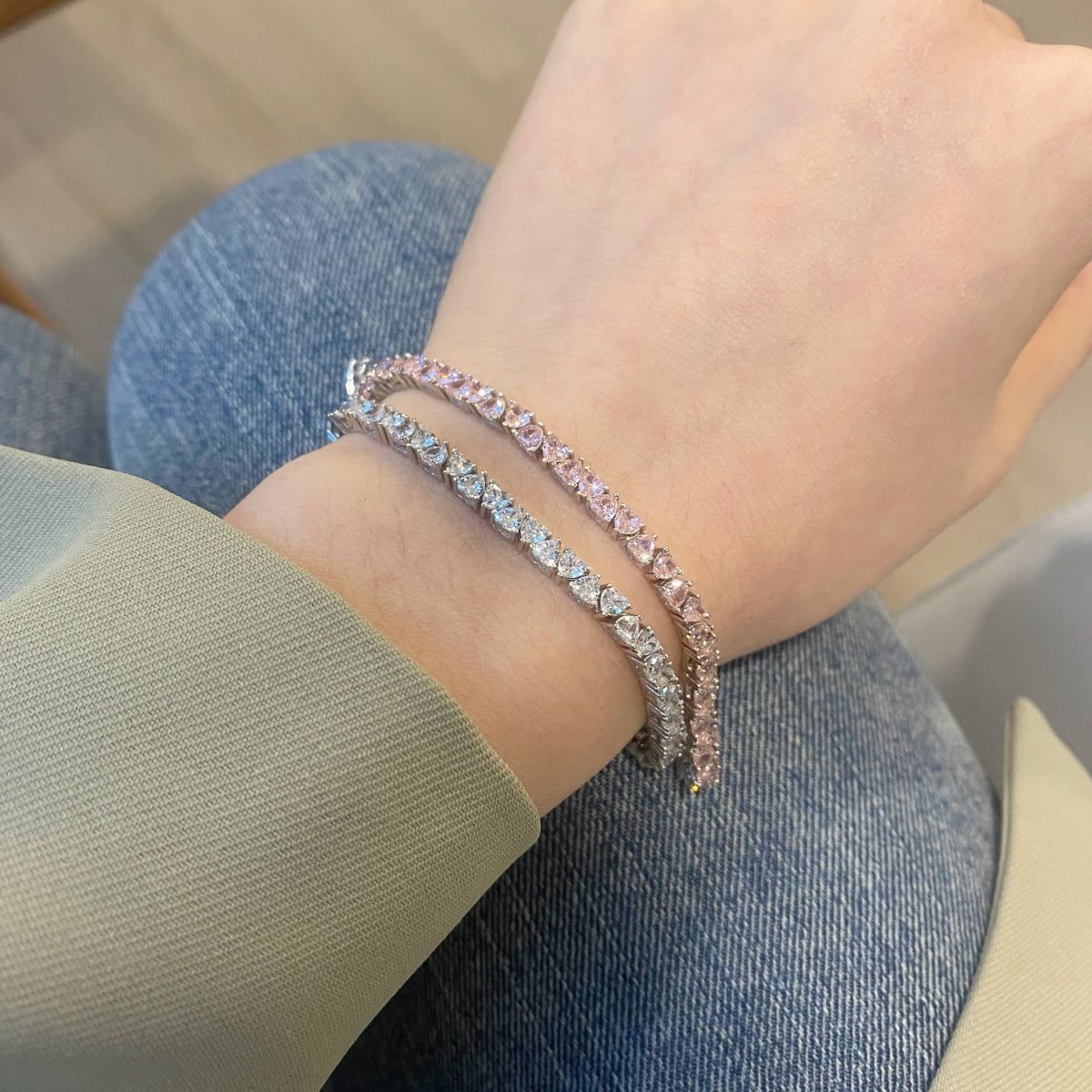 [Oramore Jewelry]Dazzling Romantic Heart Shape Lover Bracelet