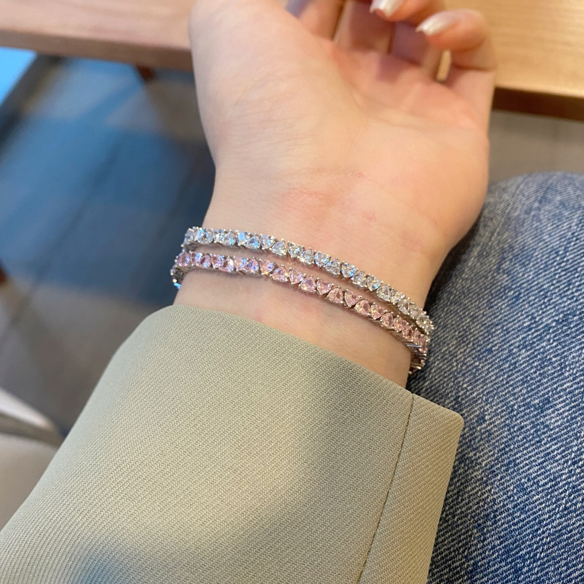 [Oramore Jewelry]Dazzling Romantic Heart Shape Lover Bracelet