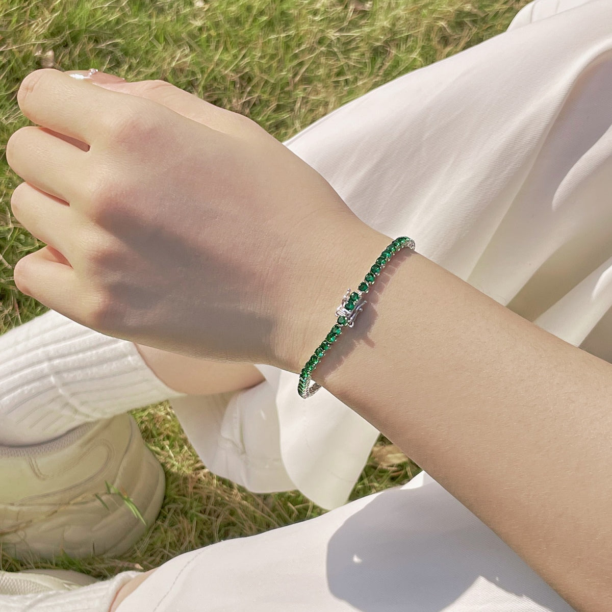 [Oramore Jewelry]Radiant Colorful Round Cut Party Bracelet