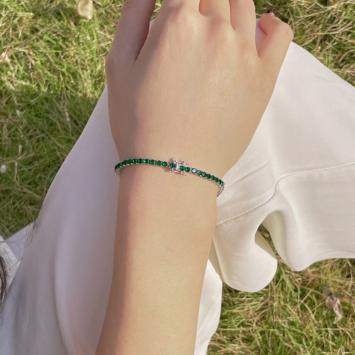 [Oramore Jewelry]Radiant Colorful Round Cut Party Bracelet