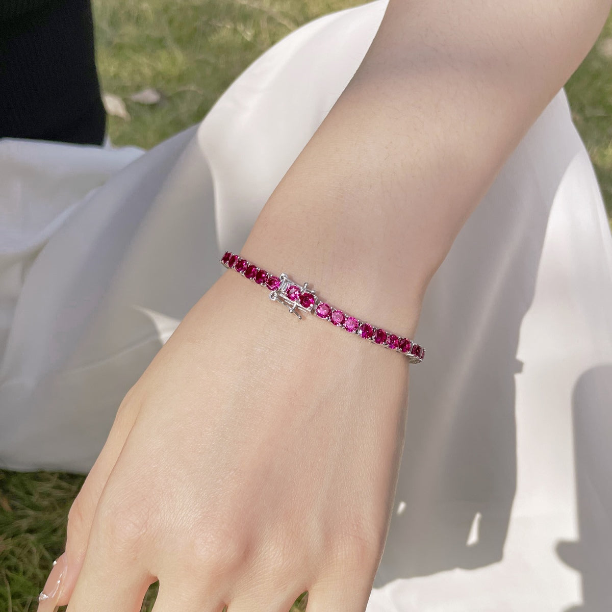 [Oramore Jewelry]Radiant Colorful Round Cut Party Bracelet