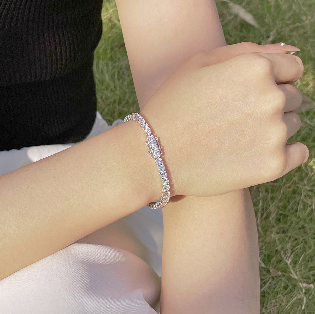 [Oramore Jewelry]Radiant Colorful Round Cut Party Bracelet