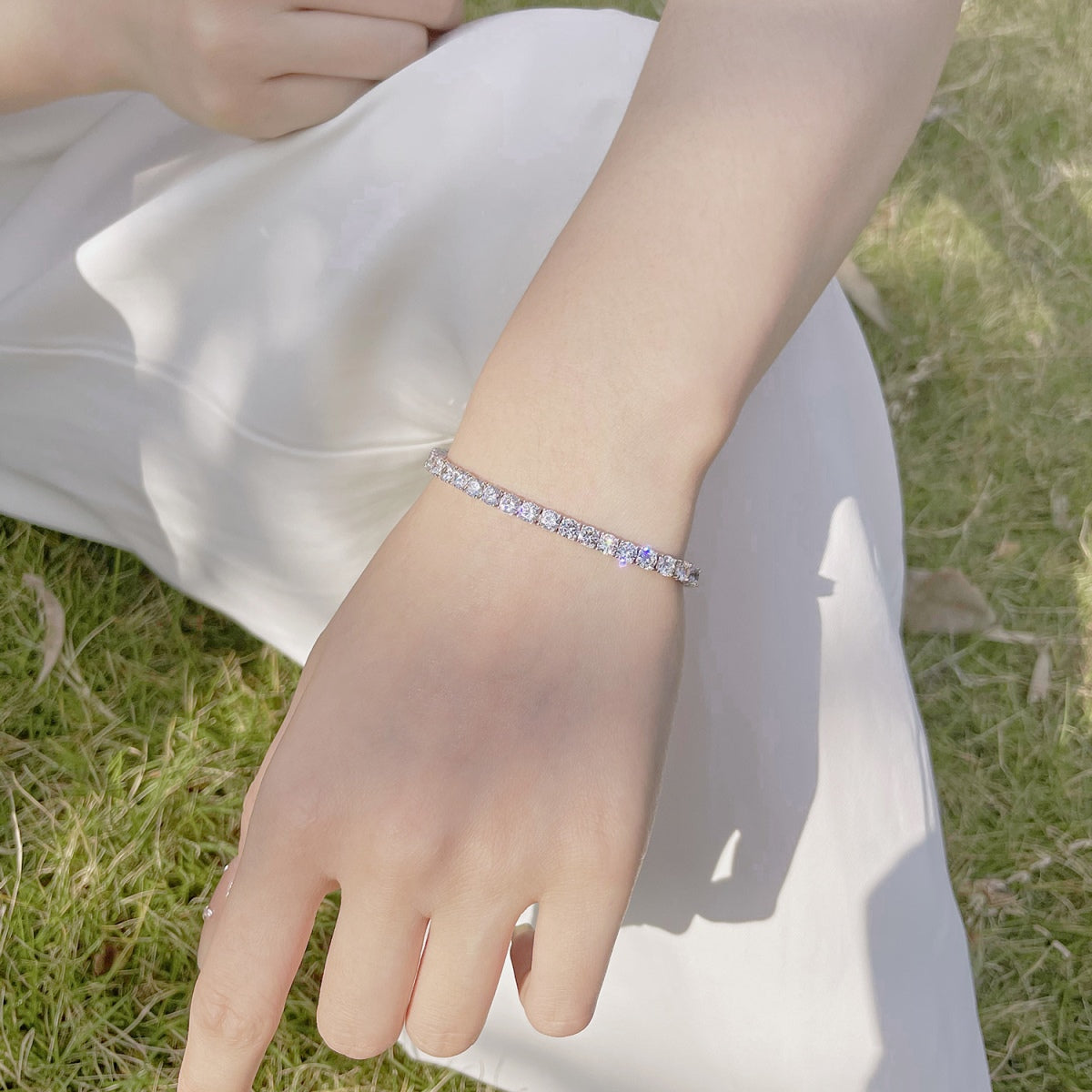 [Oramore Jewelry]Radiant Colorful Round Cut Party Bracelet