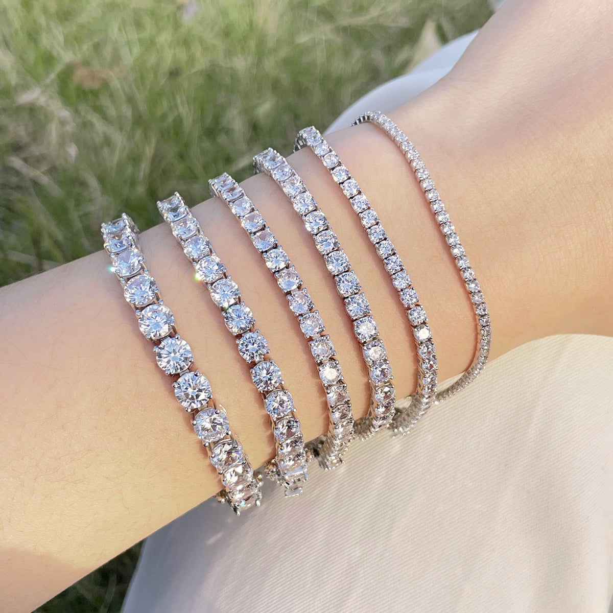 [Oramore Jewelry]0.75 Carat Dazzling Round Cut Wedding Bracelet