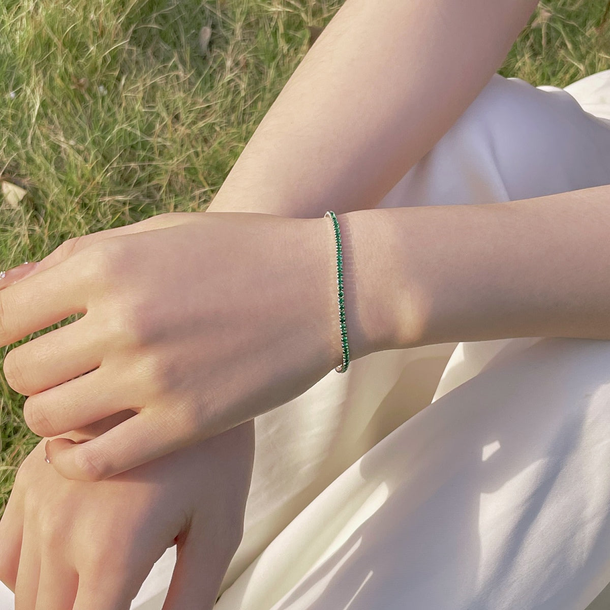 [Oramore jewelry]Radiant Colorful Round Cut Party Bracelet