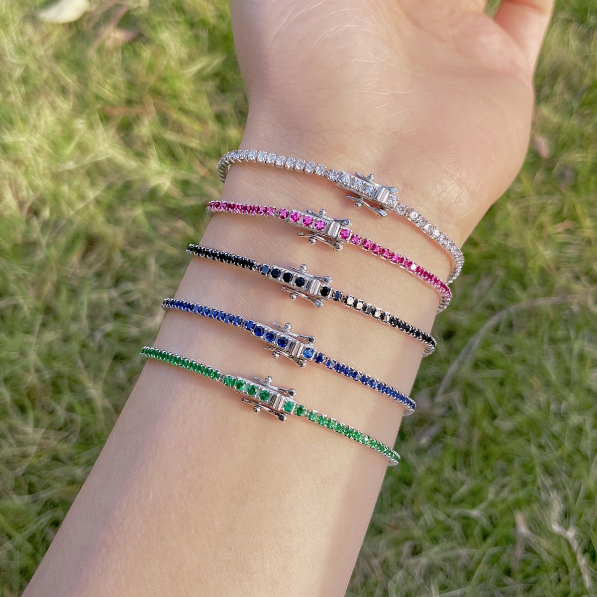 [Oramore jewelry]Radiant Colorful Round Cut Party Bracelet