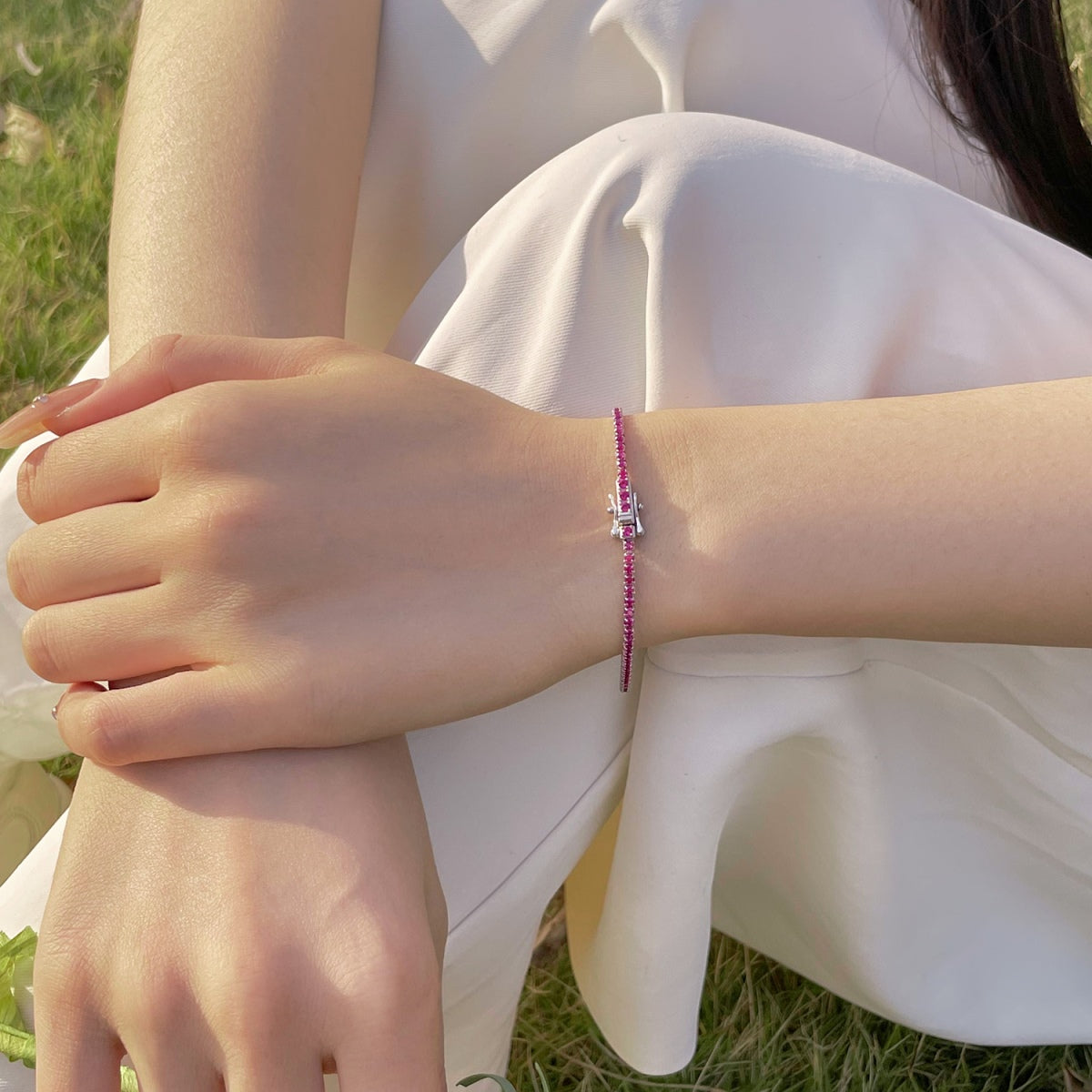 [Oramore jewelry]Radiant Colorful Round Cut Party Bracelet