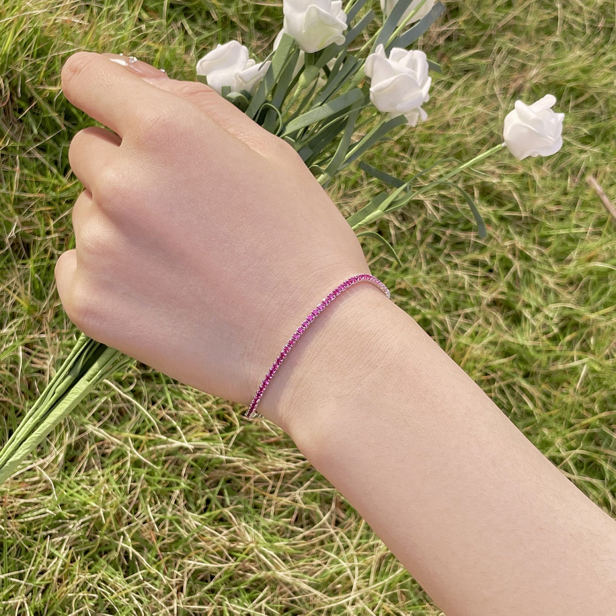 [Oramore jewelry]Radiant Colorful Round Cut Party Bracelet