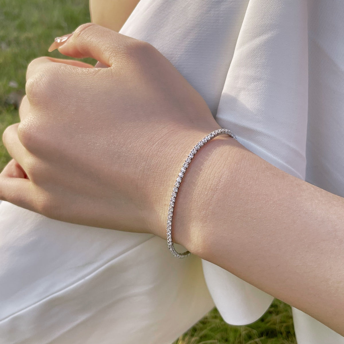 [Oramore jewelry]Radiant Colorful Round Cut Party Bracelet