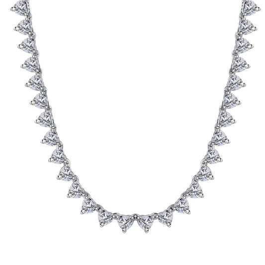 [Oramore Jewelry]Ornate Heart Cut Tennis Necklace