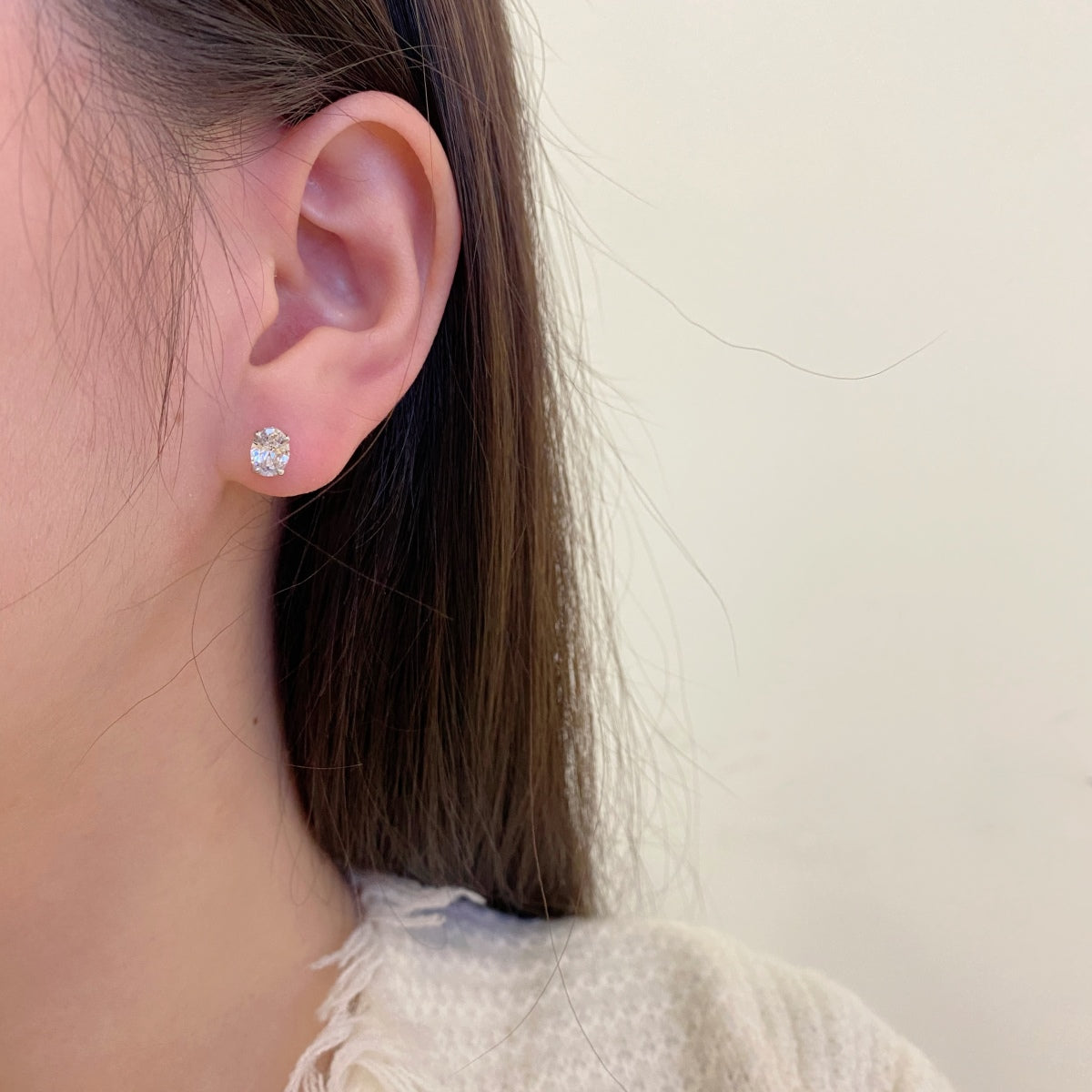 [Oramore Jewelry]Oval Classic Dignified Elegant Earrings