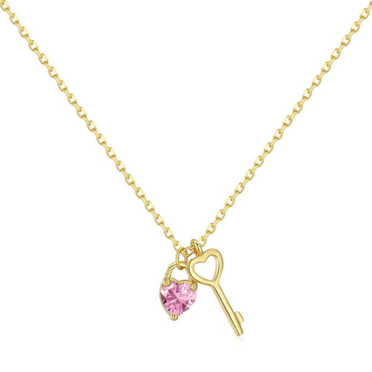 [Oramore Jewelry]Unique Heart Shape Key Pendent Necklace