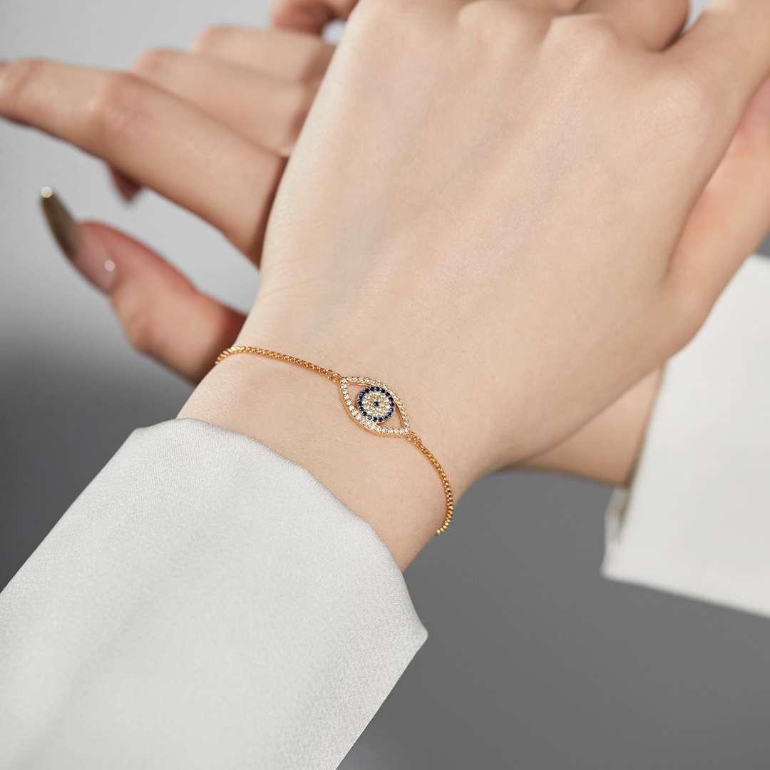[Oramore Jewelry]Dazzling Eye Shape Necklace