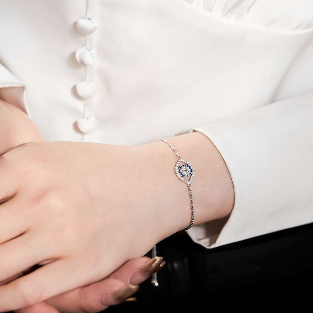 [Oramore Jewelry]Dazzling Eye Shape Necklace