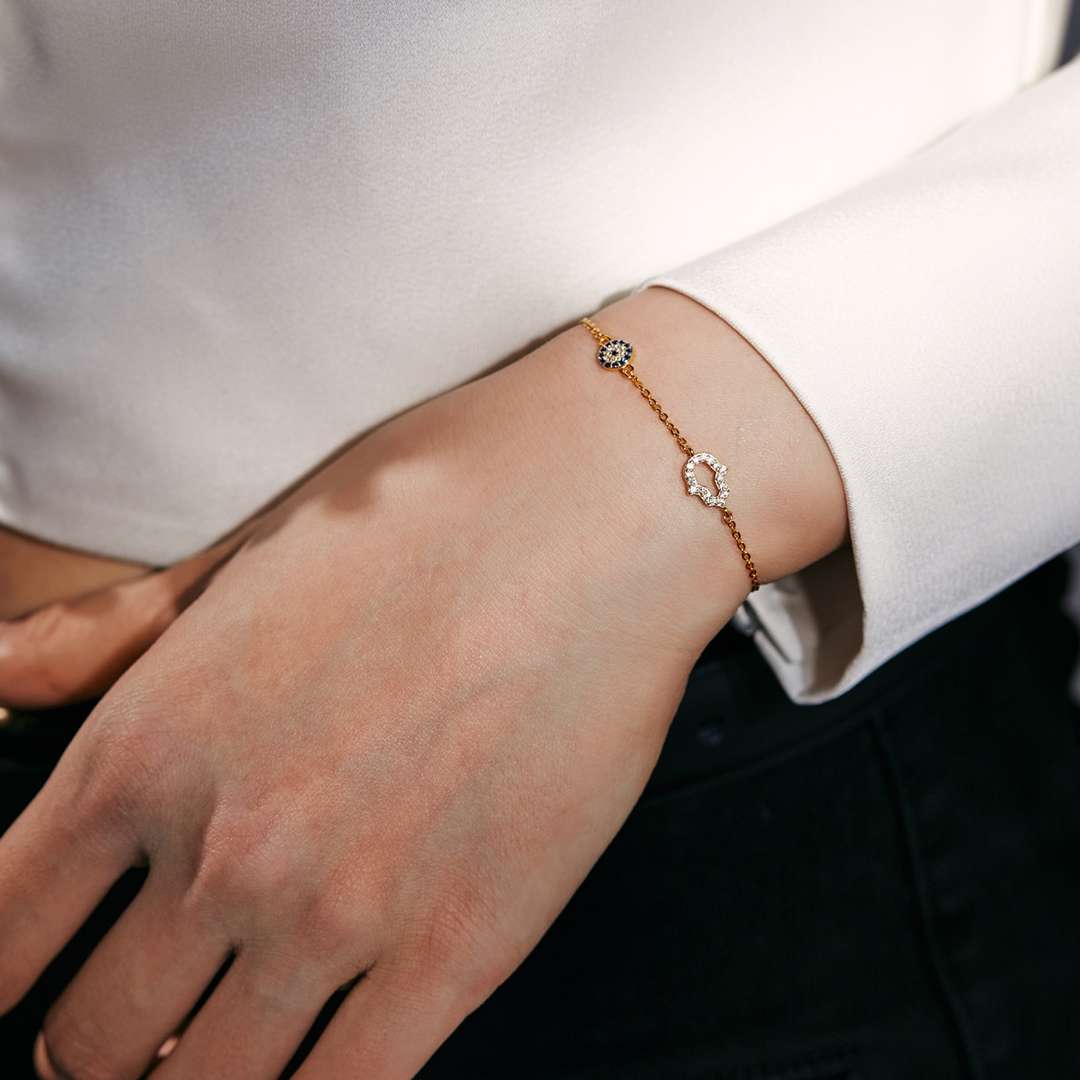 [Oramore Jewelry]Gost Shape & Round Shape Necklace