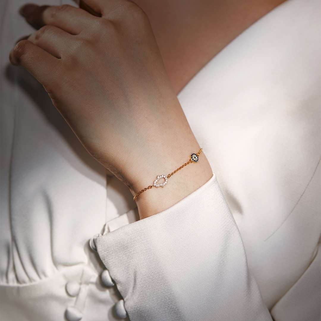 [Oramore Jewelry]Gost Shape & Round Shape Necklace