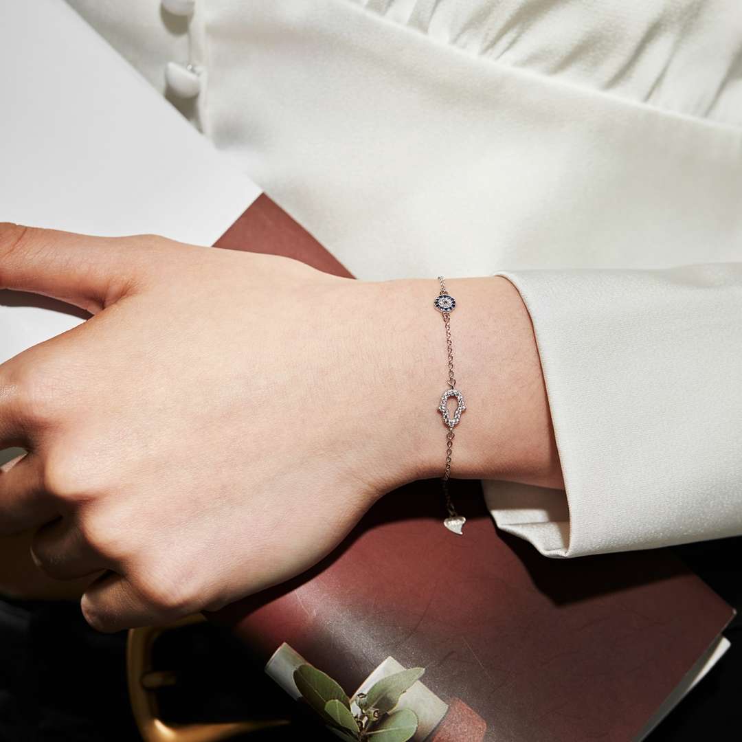 [Oramore Jewelry]Gost Shape & Round Shape Necklace