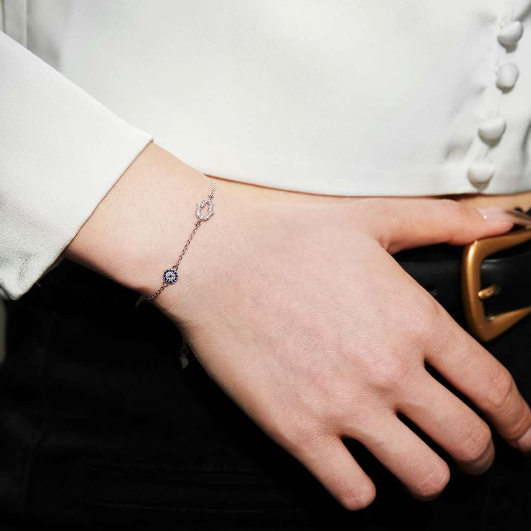 [Oramore Jewelry]Gost Shape & Round Shape Necklace