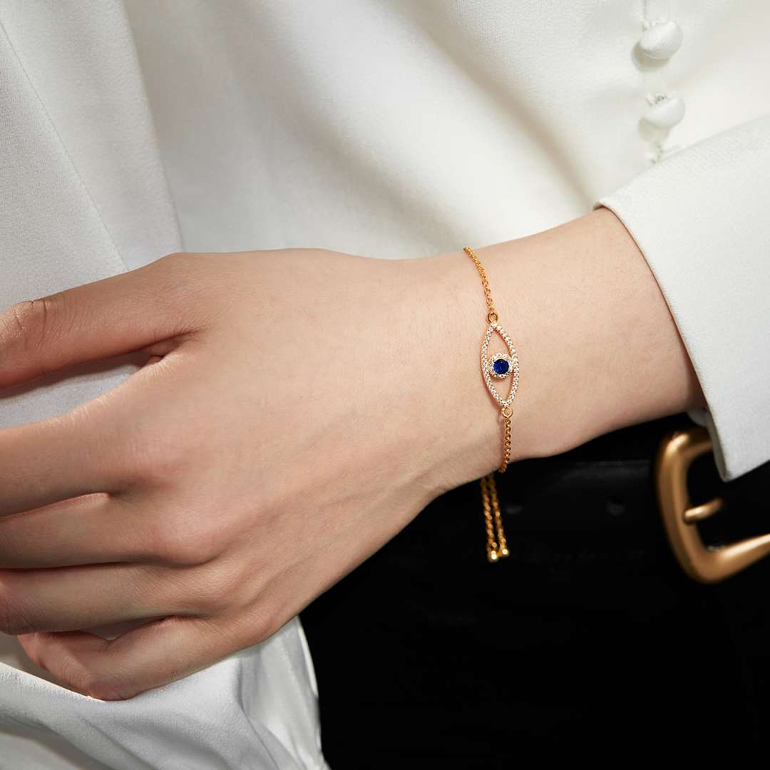 [Oramore Jewelry]Devil's Eye Hollow Design Bracelet