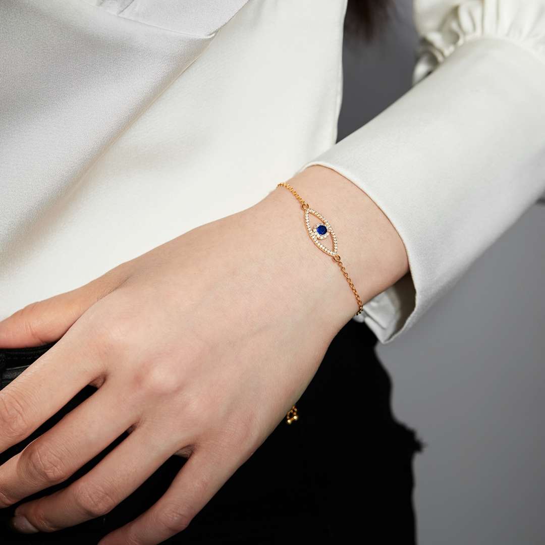 [Oramore Jewelry]Devil's Eye Hollow Design Bracelet