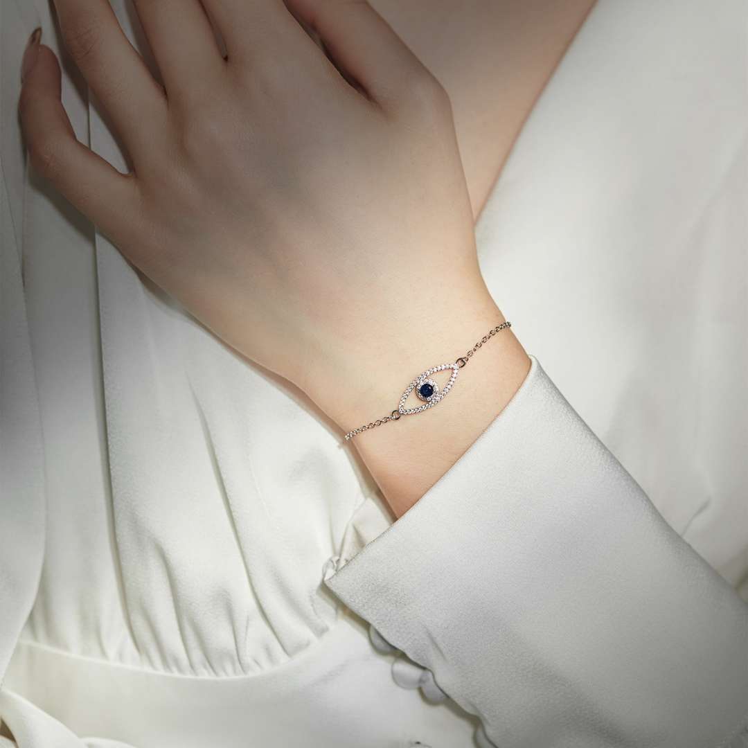 [Oramore Jewelry]Devil's Eye Hollow Design Bracelet