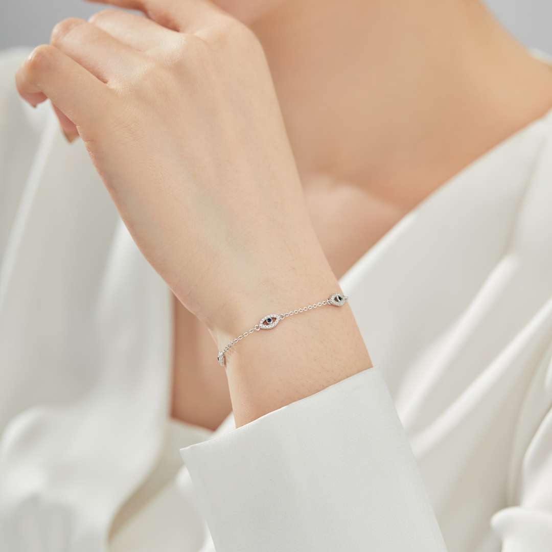 [Oramore Jewelry]Evil Eye Shape Pendent Necklace