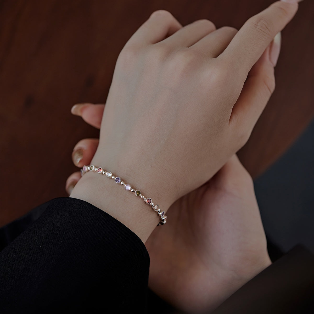 [Oramore Jewelry]Sparkling Exquisite Round Cut Party Bracelet