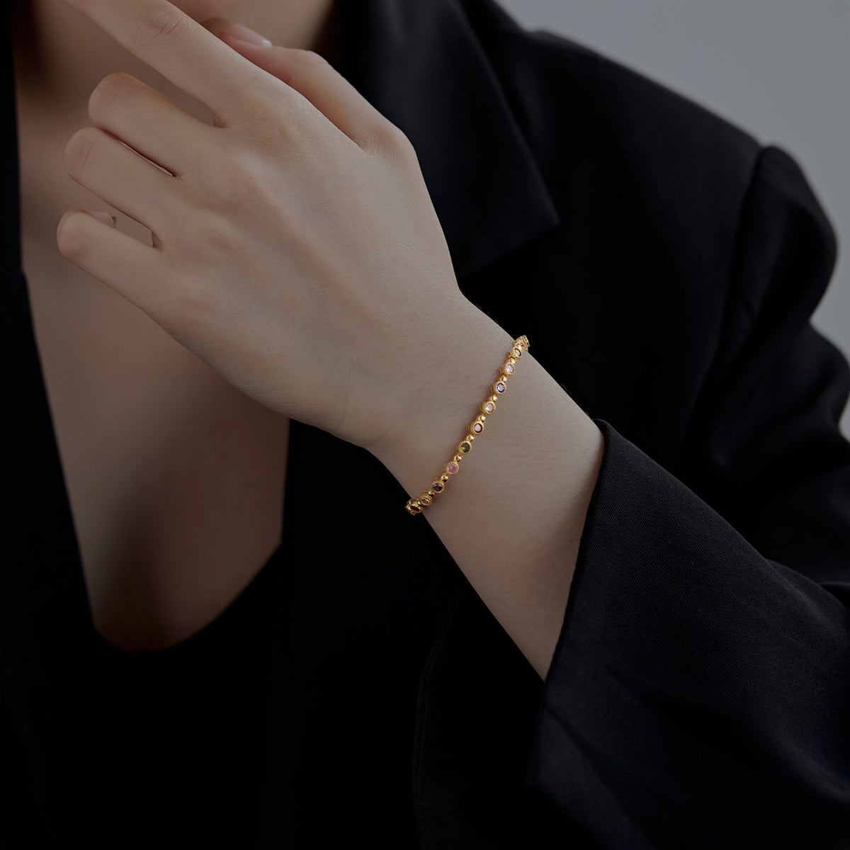 [Oramore Jewelry]Sparkling Exquisite Round Cut Party Bracelet