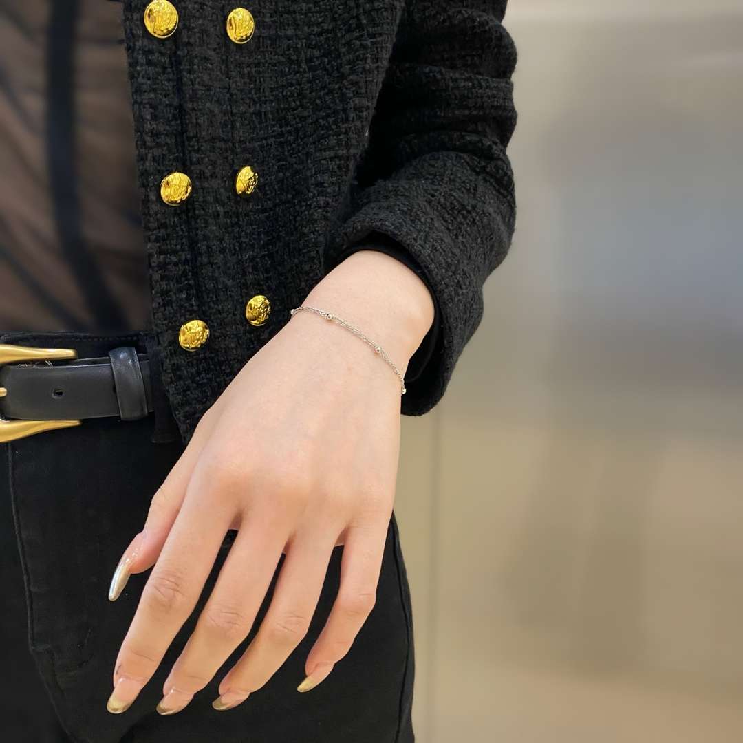 [Oramore Jewelry]Delicate Bead Double Layer Bracelet