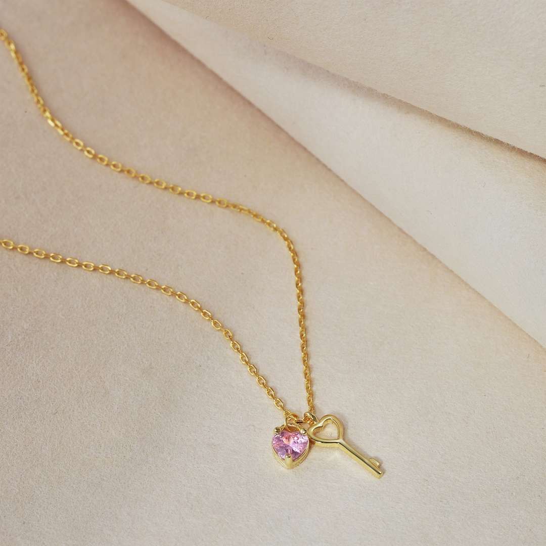[Oramore Jewelry]Unique Heart Shape Key Pendent Necklace